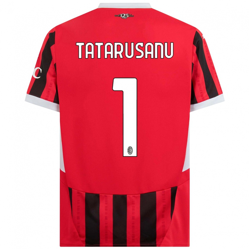 Kandiny Kinder Ciprian Tatarusanu #1 Rot Schwarz Heimtrikot Trikot 2024/25 T-Shirt