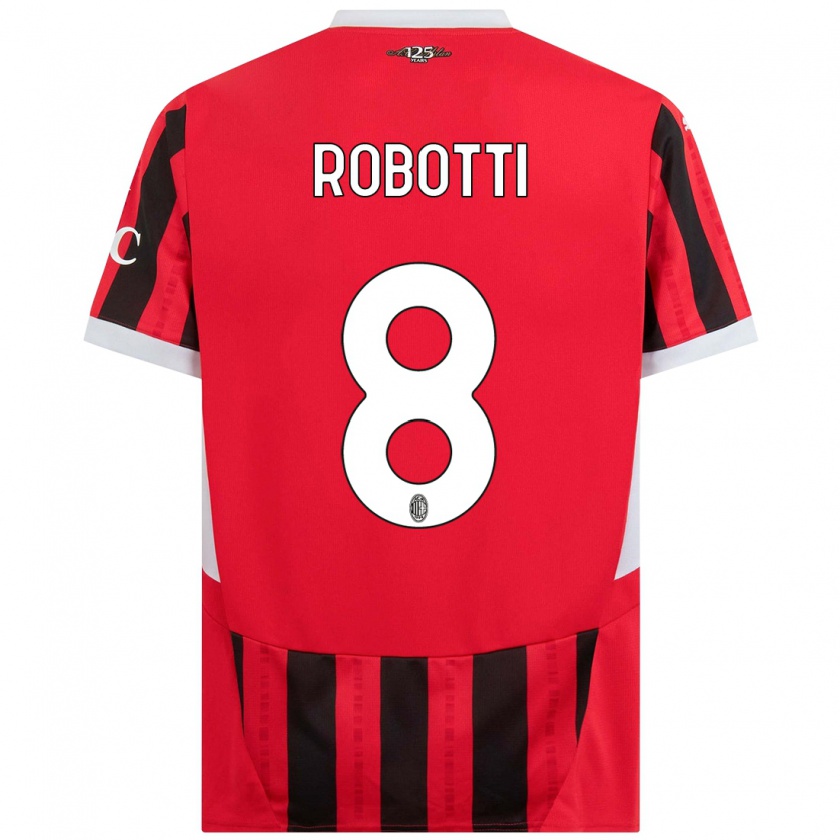 Kandiny Kinder Giovanni Robotti #8 Rot Schwarz Heimtrikot Trikot 2024/25 T-Shirt