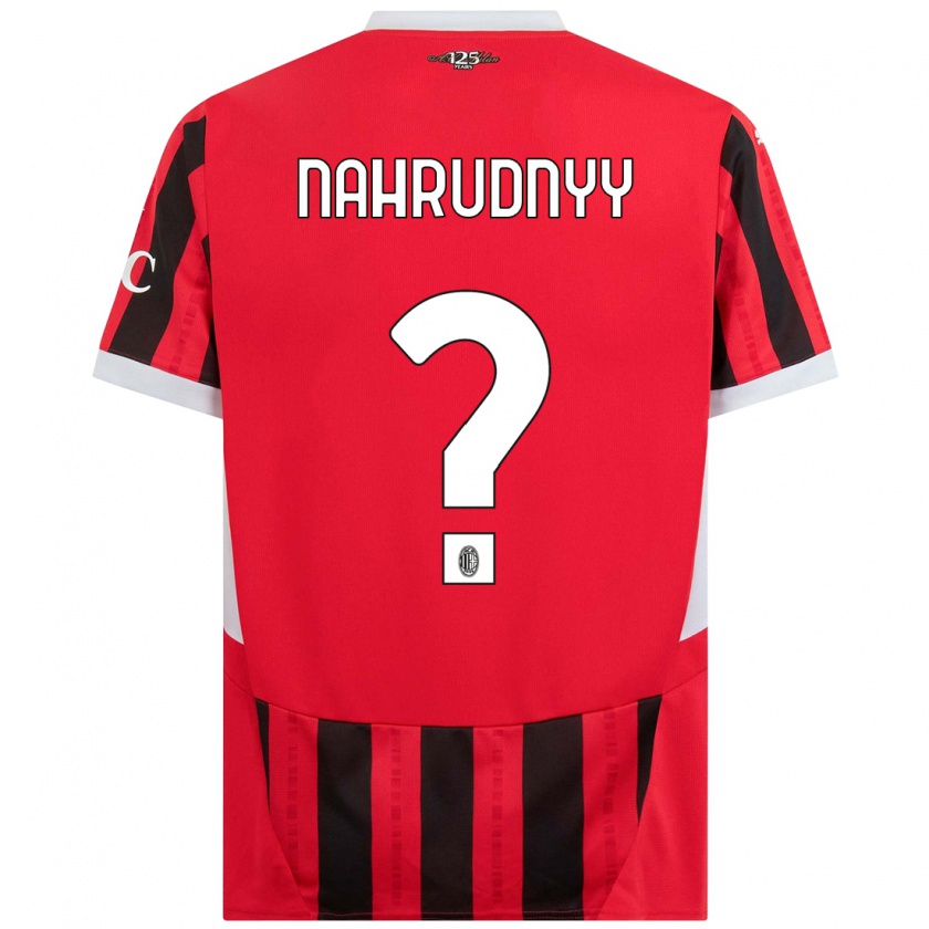 Kandiny Kinder Vladislav Nahrudnyy #0 Rot Schwarz Heimtrikot Trikot 2024/25 T-Shirt