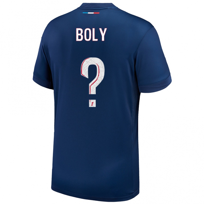 Kandiny Kinder David Boly #0 Marineblau Weiß Heimtrikot Trikot 2024/25 T-Shirt