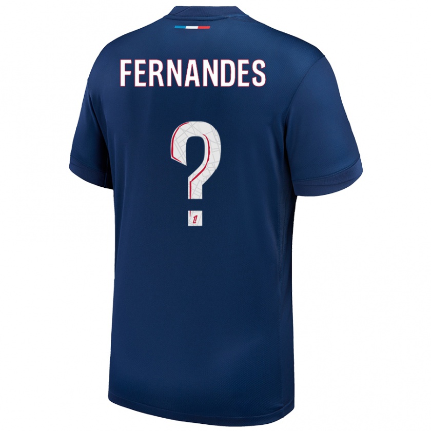 Kandiny Kinder Rafaël Fernandes #0 Marineblau Weiß Heimtrikot Trikot 2024/25 T-Shirt