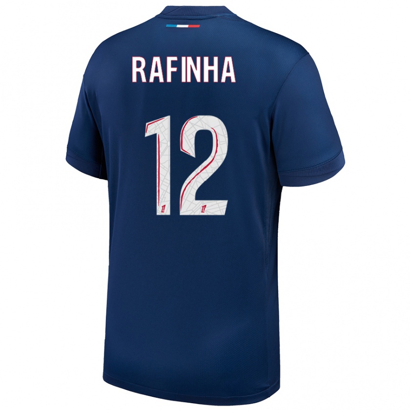 Kandiny Kinder Rafinha #12 Marineblau Weiß Heimtrikot Trikot 2024/25 T-Shirt