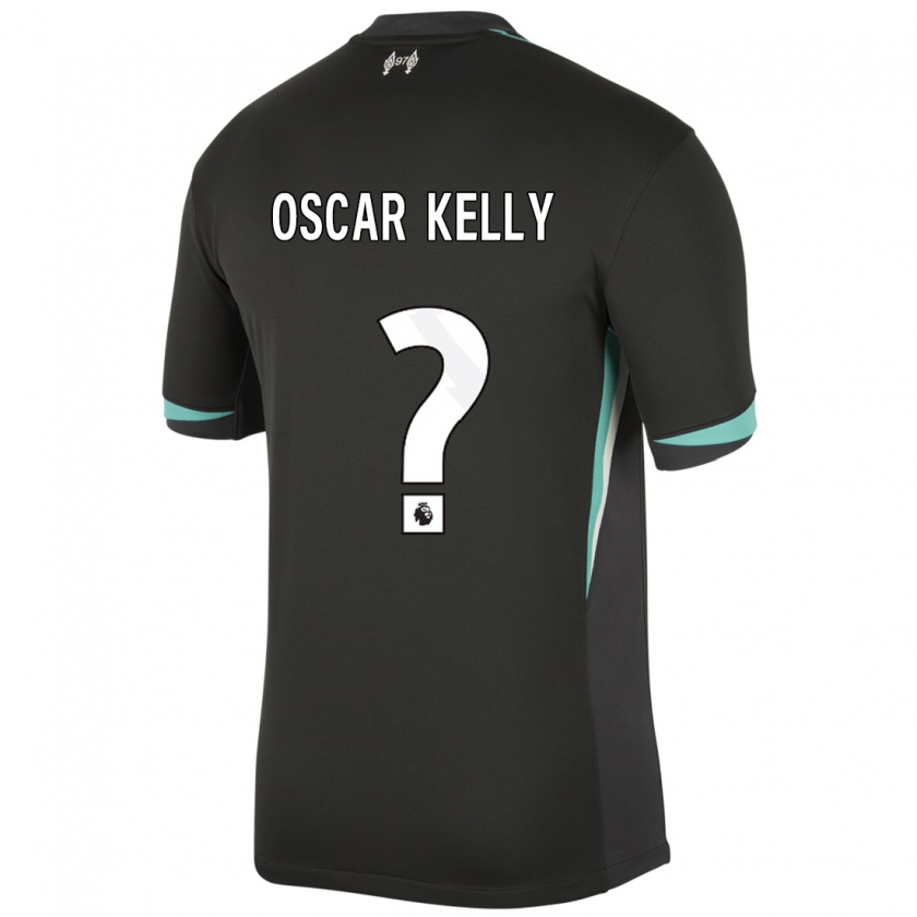 Kandiny Kinder Oscar Kelly #0 Schwarz Anthrazitweiß Auswärtstrikot Trikot 2024/25 T-Shirt