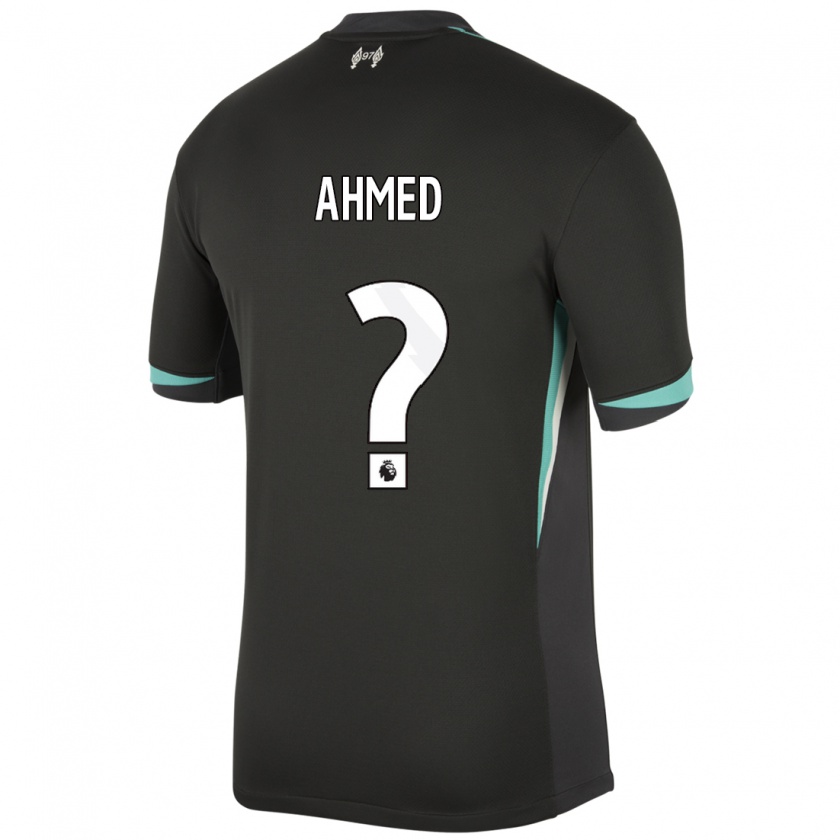 Kandiny Kinder Karim Ahmed #0 Schwarz Anthrazitweiß Auswärtstrikot Trikot 2024/25 T-Shirt