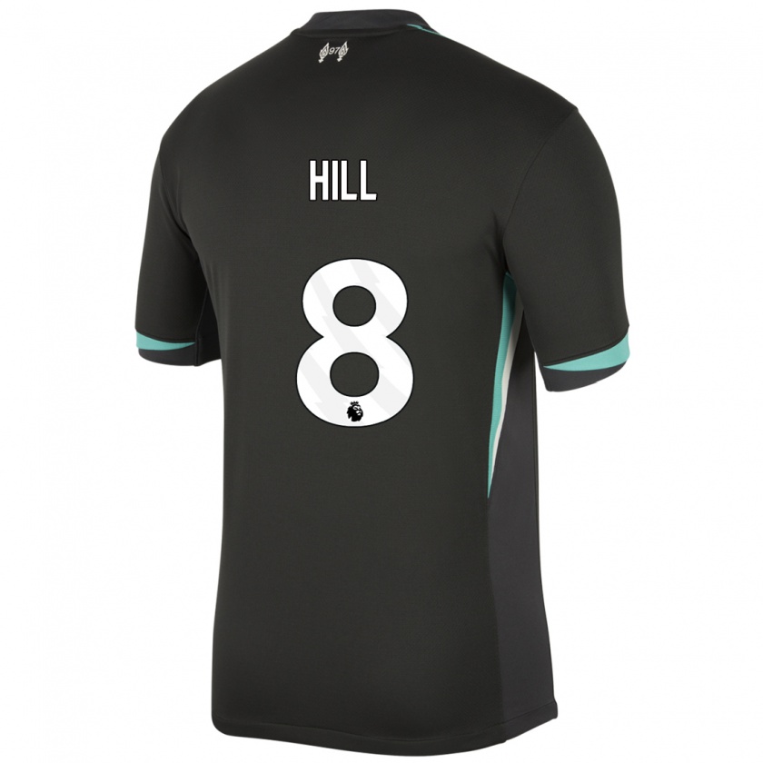 Kandiny Kinder Tom Hill #8 Schwarz Anthrazitweiß Auswärtstrikot Trikot 2024/25 T-Shirt