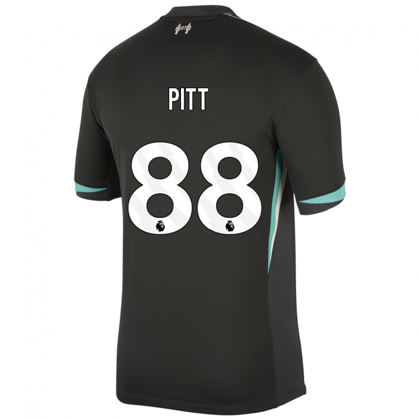 Kandiny Kinder Lucas Pitt #88 Schwarz Anthrazitweiß Auswärtstrikot Trikot 2024/25 T-Shirt