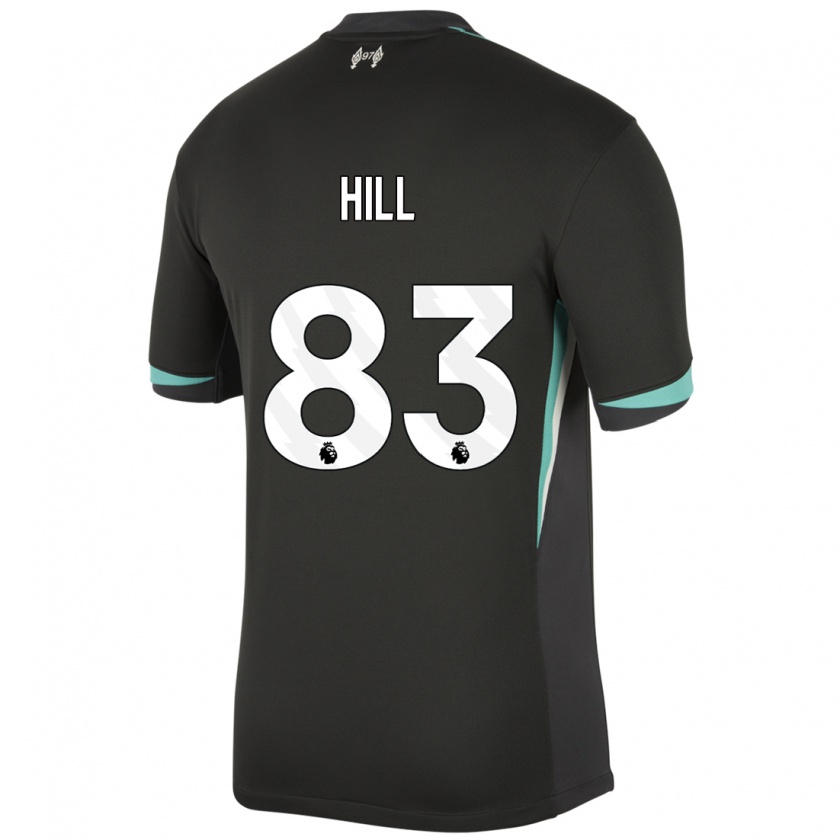 Kandiny Kinder Thomas Hill #83 Schwarz Anthrazitweiß Auswärtstrikot Trikot 2024/25 T-Shirt