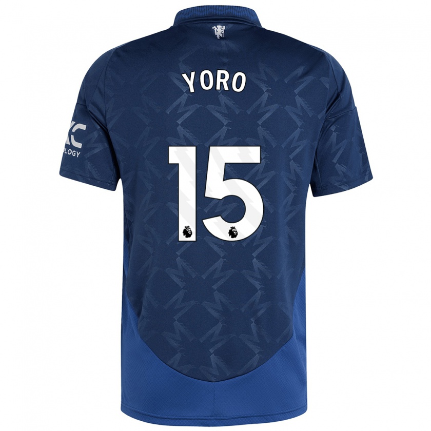 Kandiny Kinder Leny Yoro #15 Indigo Auswärtstrikot Trikot 2024/25 T-Shirt