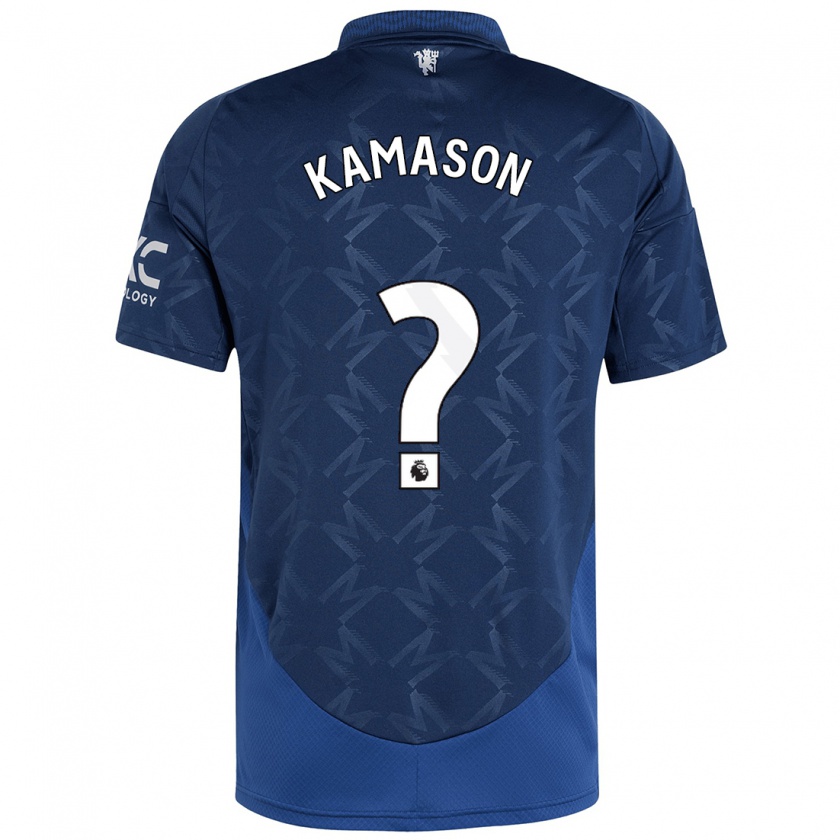 Kandiny Kinder Jaydan Kamason #0 Indigo Auswärtstrikot Trikot 2024/25 T-Shirt