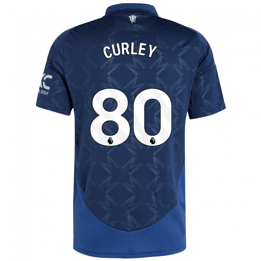 Kandiny Kinder Ruben Curley #80 Indigo Auswärtstrikot Trikot 2024/25 T-Shirt