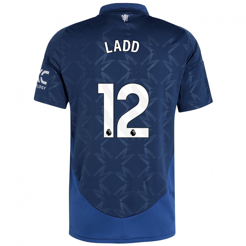 Kandiny Kinder Hayley Ladd #12 Indigo Auswärtstrikot Trikot 2024/25 T-Shirt