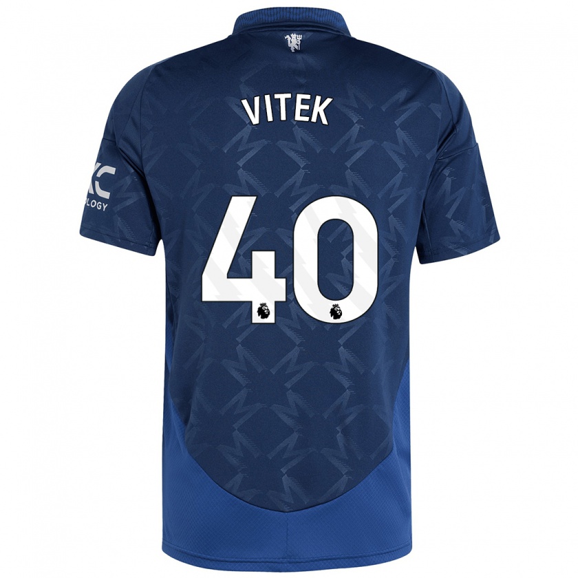 Kandiny Kinder Radek Vitek #40 Indigo Auswärtstrikot Trikot 2024/25 T-Shirt