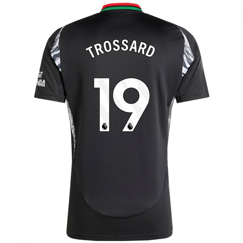 Kandiny Kinder Leandro Trossard #19 Schwarz Auswärtstrikot Trikot 2024/25 T-Shirt