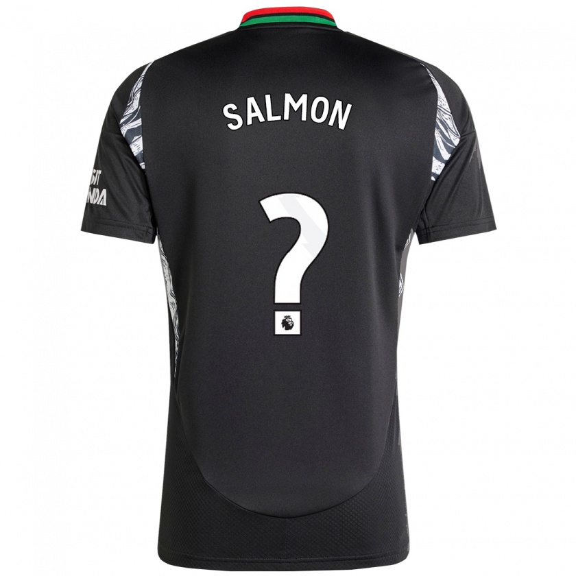 Kandiny Kinder Marli Salmon #0 Schwarz Auswärtstrikot Trikot 2024/25 T-Shirt