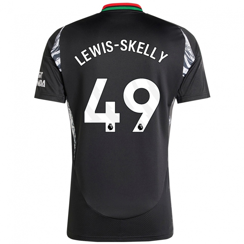 Kandiny Kinder Myles Lewis-Skelly #49 Schwarz Auswärtstrikot Trikot 2024/25 T-Shirt