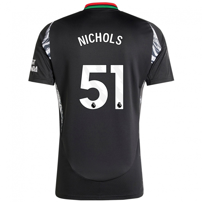 Kandiny Kinder Josh Nichols #51 Schwarz Auswärtstrikot Trikot 2024/25 T-Shirt