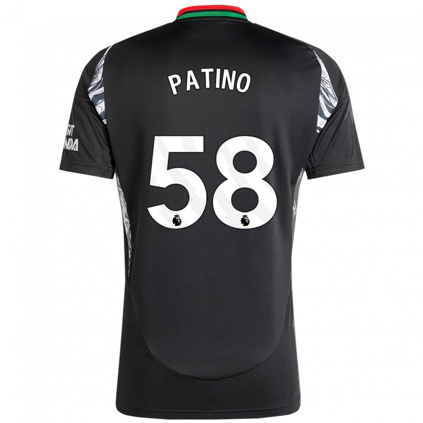 Kandiny Kinder Charlie Patino #58 Schwarz Auswärtstrikot Trikot 2024/25 T-Shirt