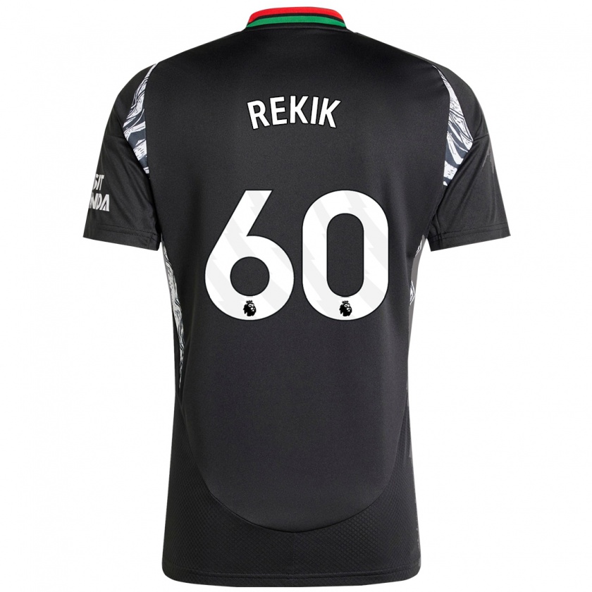 Kandiny Kinder Omar Rekik #60 Schwarz Auswärtstrikot Trikot 2024/25 T-Shirt