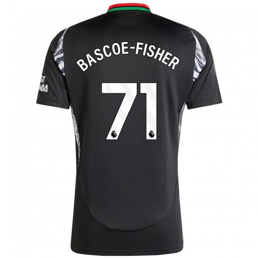 Kandiny Kinder Jakai Bascoe-Fisher #71 Schwarz Auswärtstrikot Trikot 2024/25 T-Shirt