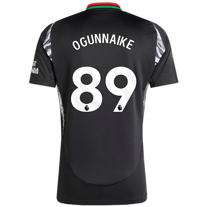 Kandiny Kinder Josh Ogunnaike #89 Schwarz Auswärtstrikot Trikot 2024/25 T-Shirt