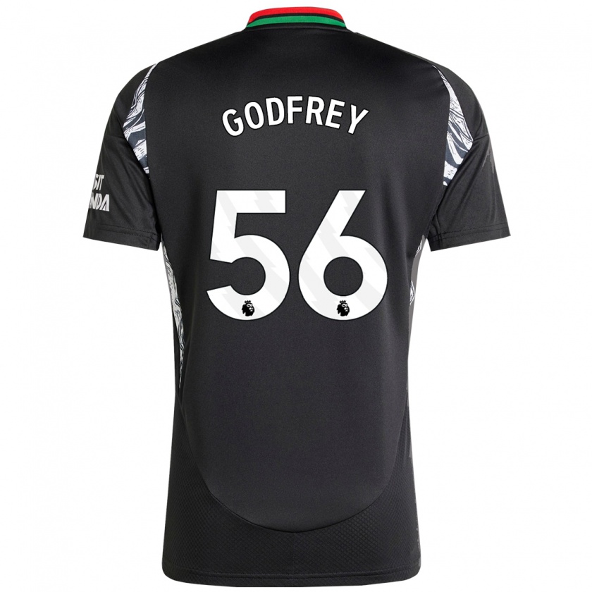 Kandiny Kinder Freya Godfrey #56 Schwarz Auswärtstrikot Trikot 2024/25 T-Shirt