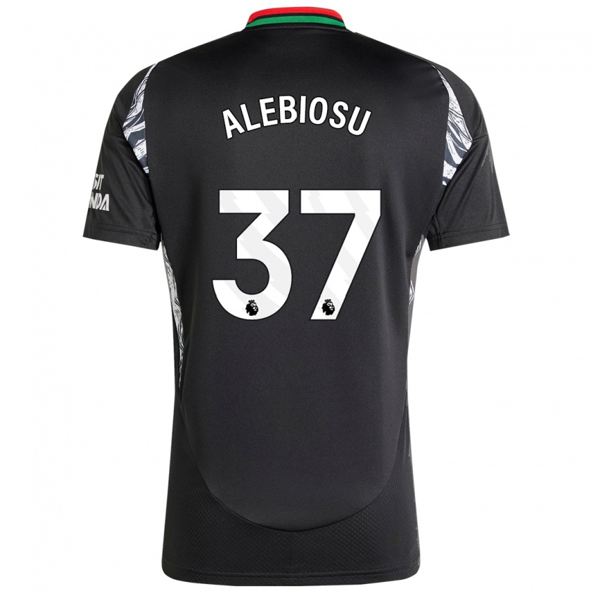 Kandiny Kinder Ryan Alebiosu #37 Schwarz Auswärtstrikot Trikot 2024/25 T-Shirt