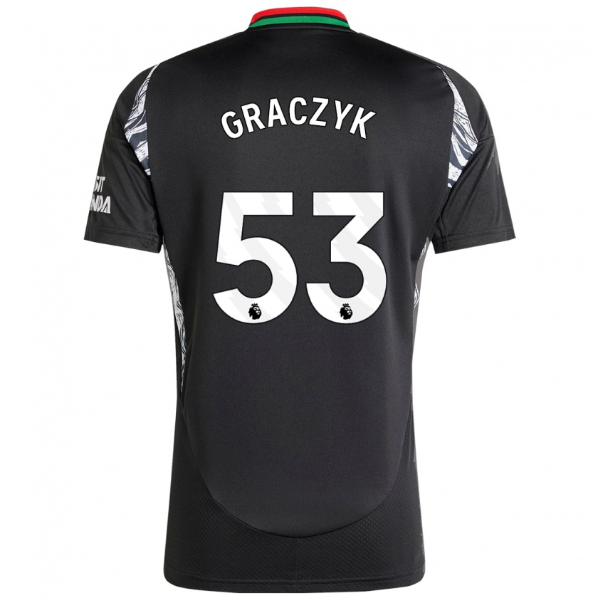 Kandiny Kinder Hubert Graczyk #53 Schwarz Auswärtstrikot Trikot 2024/25 T-Shirt