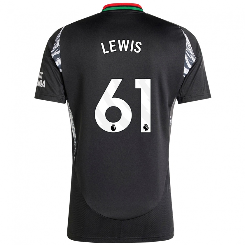 Kandiny Kinder George Lewis #61 Schwarz Auswärtstrikot Trikot 2024/25 T-Shirt