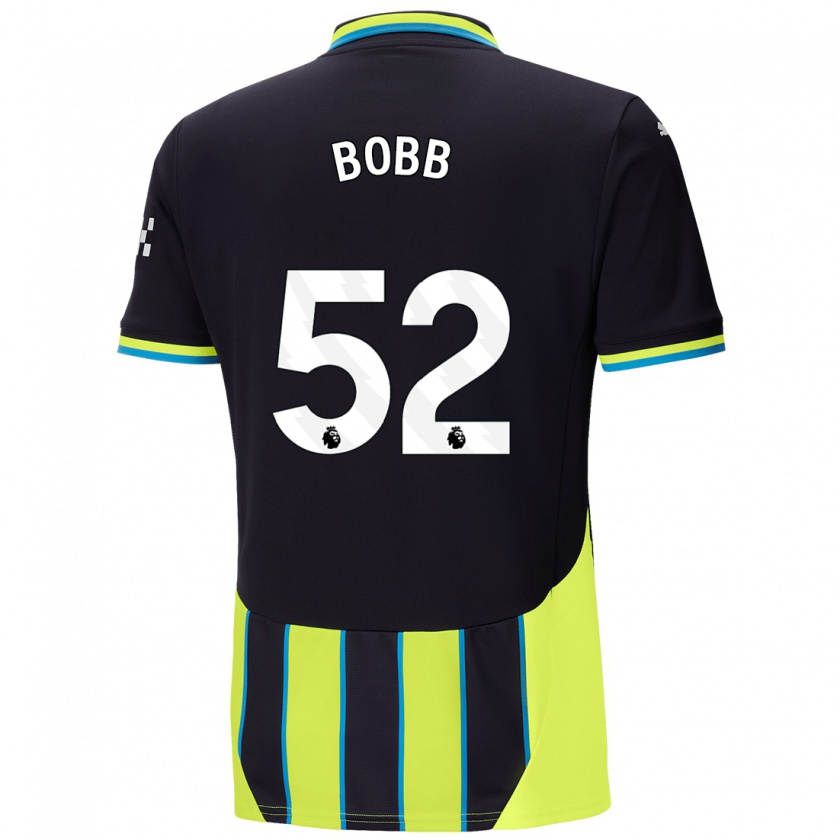 Kandiny Kinder Oscar Bobb #52 Blaugelb Auswärtstrikot Trikot 2024/25 T-Shirt