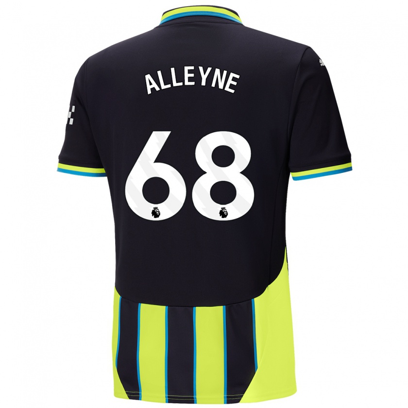 Kandiny Kinder Max Alleyne #68 Blaugelb Auswärtstrikot Trikot 2024/25 T-Shirt