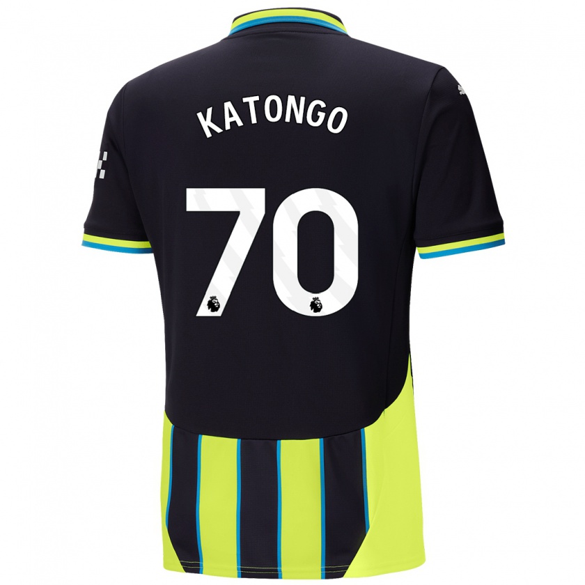 Kandiny Kinder Jadel Katongo #70 Blaugelb Auswärtstrikot Trikot 2024/25 T-Shirt