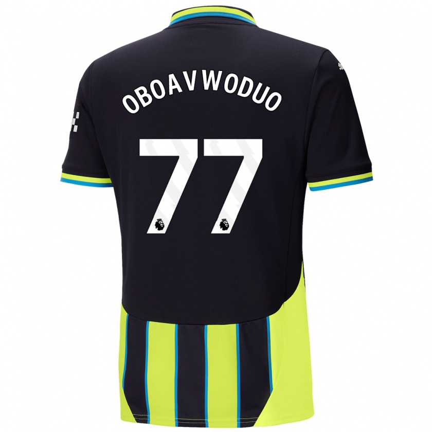 Kandiny Kinder Justin Oboavwoduo #77 Blaugelb Auswärtstrikot Trikot 2024/25 T-Shirt