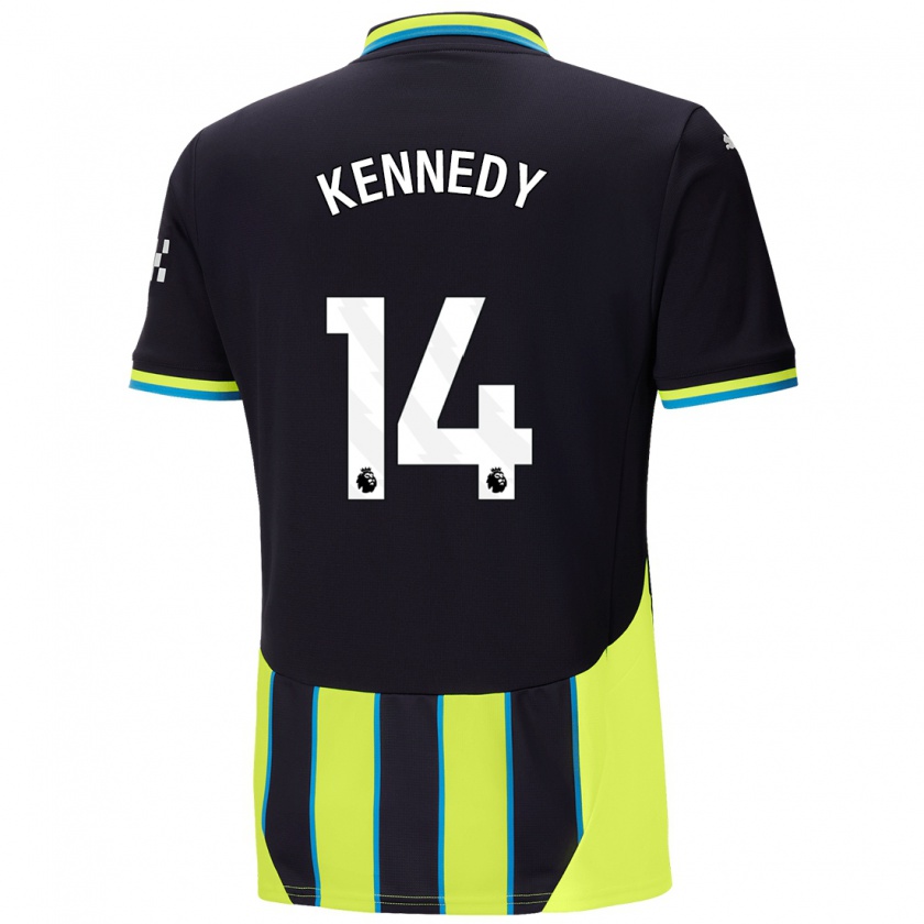 Kandiny Kinder Alanna Kennedy #14 Blaugelb Auswärtstrikot Trikot 2024/25 T-Shirt