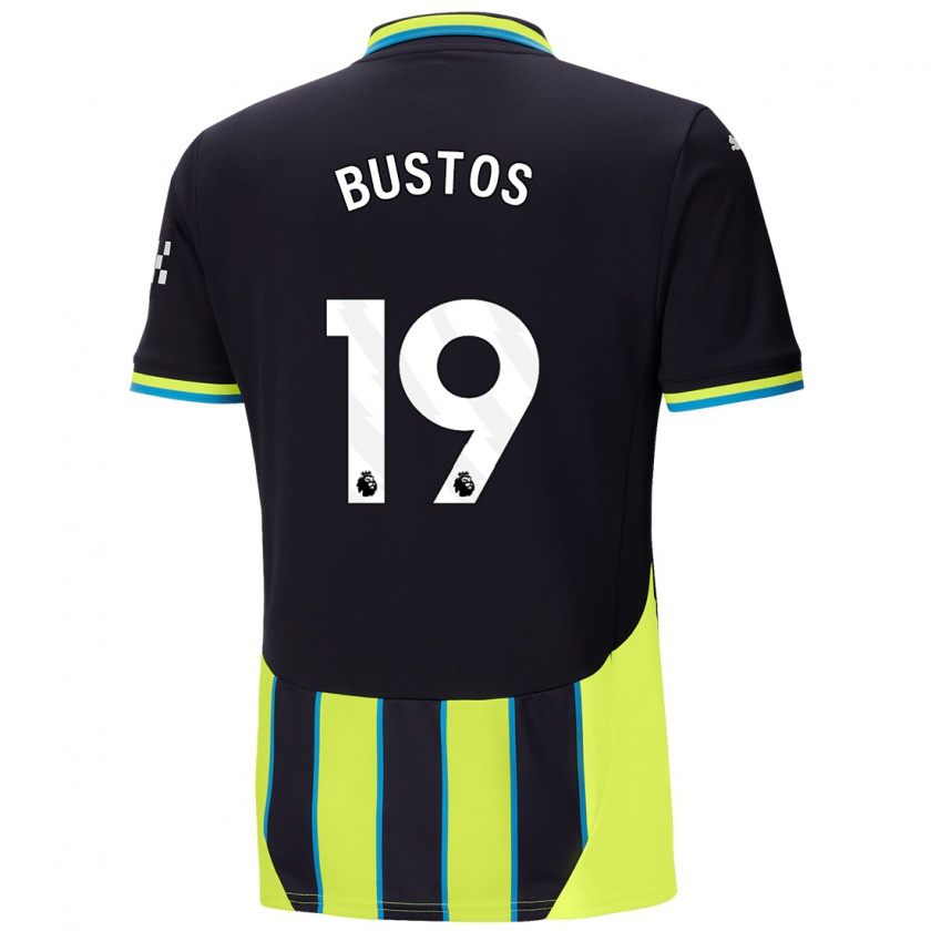 Kandiny Kinder Nahuel Bustos #19 Blaugelb Auswärtstrikot Trikot 2024/25 T-Shirt