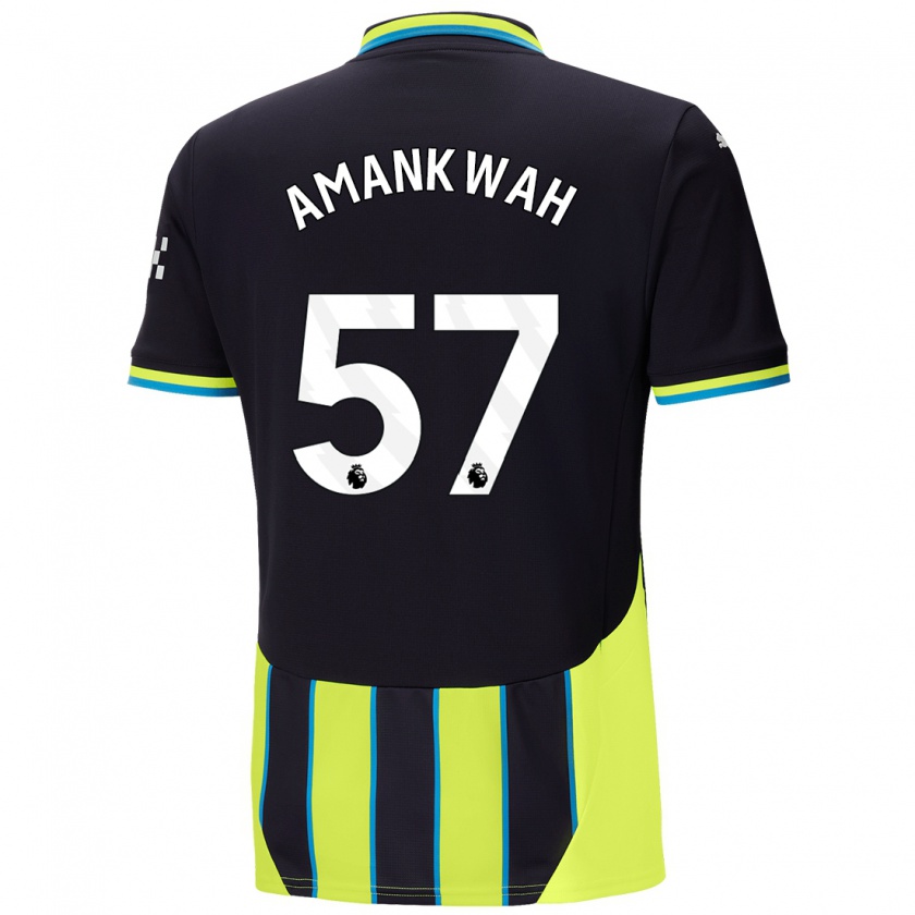 Kandiny Kinder Yeboah Amankwah #57 Blaugelb Auswärtstrikot Trikot 2024/25 T-Shirt