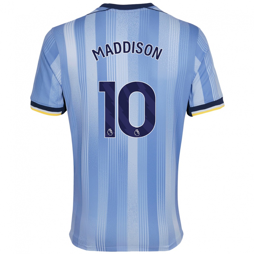 Kandiny Kinder James Maddison #10 Hellblau Auswärtstrikot Trikot 2024/25 T-Shirt