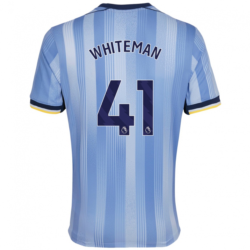 Kandiny Kinder Alfie Whiteman #41 Hellblau Auswärtstrikot Trikot 2024/25 T-Shirt