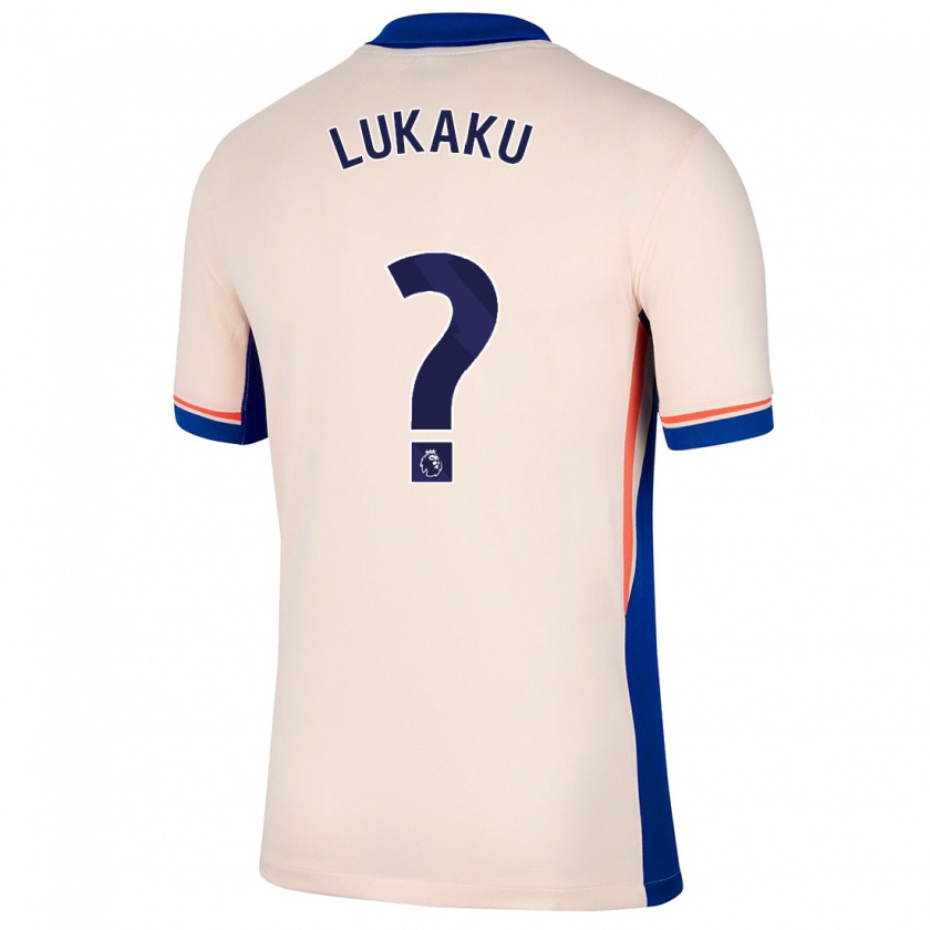 Kandiny Kinder Romelu Lukaku #0 Hellbeige Auswärtstrikot Trikot 2024/25 T-Shirt