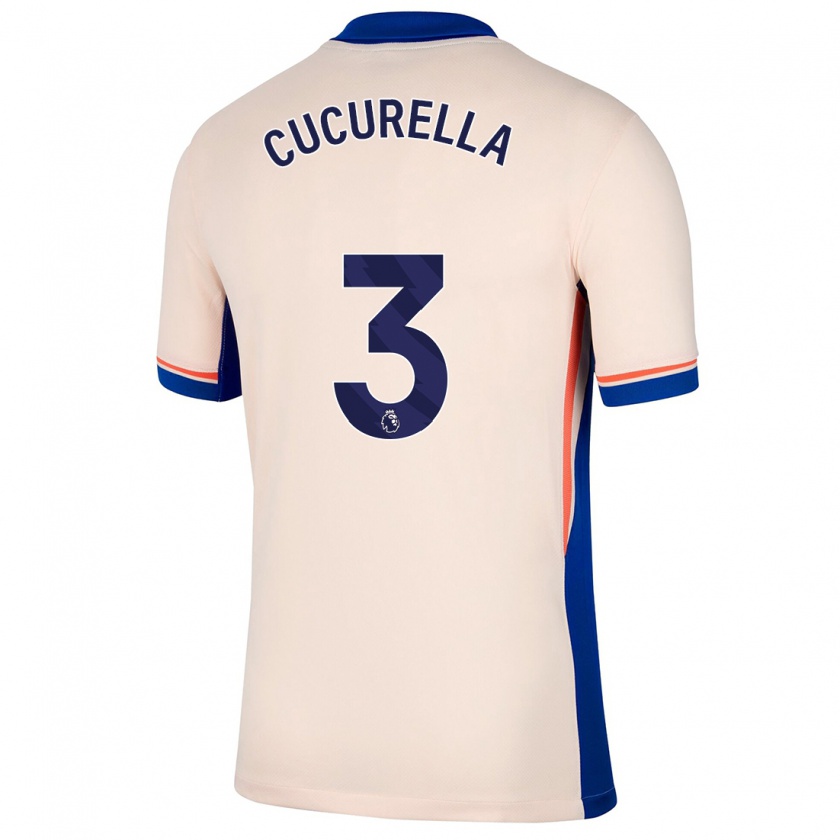 Kandiny Kinder Marc Cucurella #3 Hellbeige Auswärtstrikot Trikot 2024/25 T-Shirt