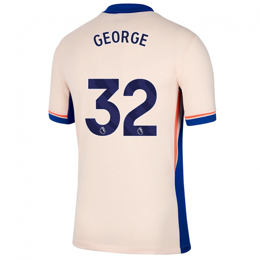 Kandiny Kinder Tyrique George #32 Hellbeige Auswärtstrikot Trikot 2024/25 T-Shirt