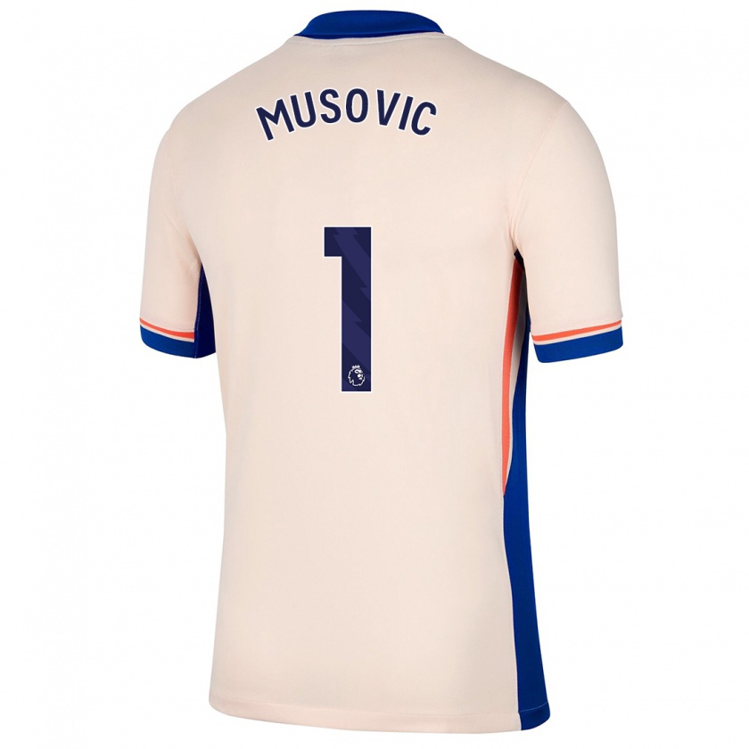 Kandiny Kinder Zećira Mušović #1 Hellbeige Auswärtstrikot Trikot 2024/25 T-Shirt