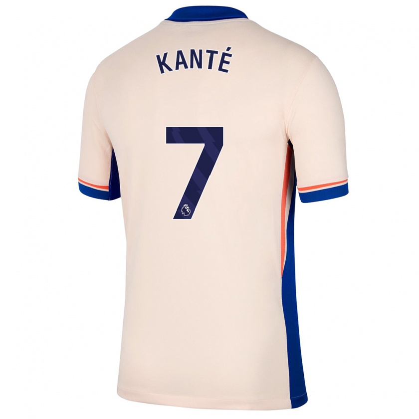 Kandiny Kinder N'golo Kante #7 Hellbeige Auswärtstrikot Trikot 2024/25 T-Shirt