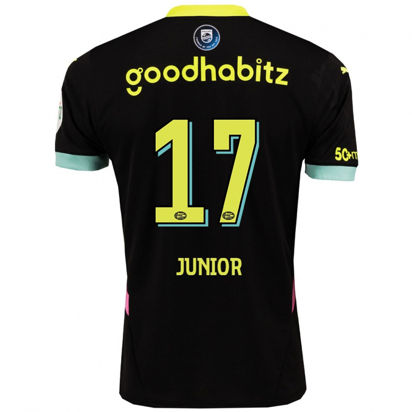 Kandiny Kinder Mauro Júnior #17 Schwarz Gelb Auswärtstrikot Trikot 2024/25 T-Shirt