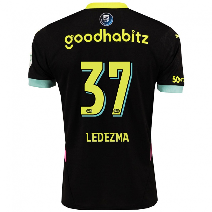 Kandiny Kinder Richard Ledezma #37 Schwarz Gelb Auswärtstrikot Trikot 2024/25 T-Shirt