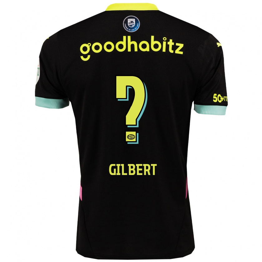 Kandiny Kinder Dantaye Gilbert #0 Schwarz Gelb Auswärtstrikot Trikot 2024/25 T-Shirt