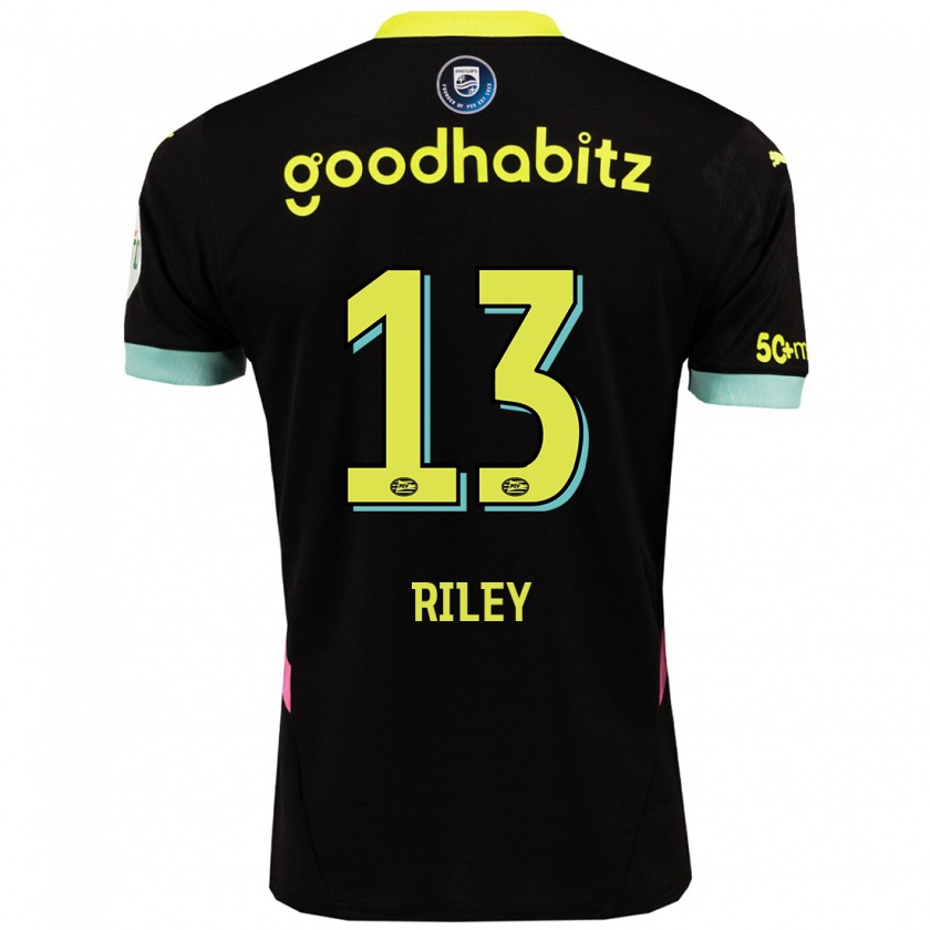 Kandiny Kinder Indiah-Paige Riley #13 Schwarz Gelb Auswärtstrikot Trikot 2024/25 T-Shirt