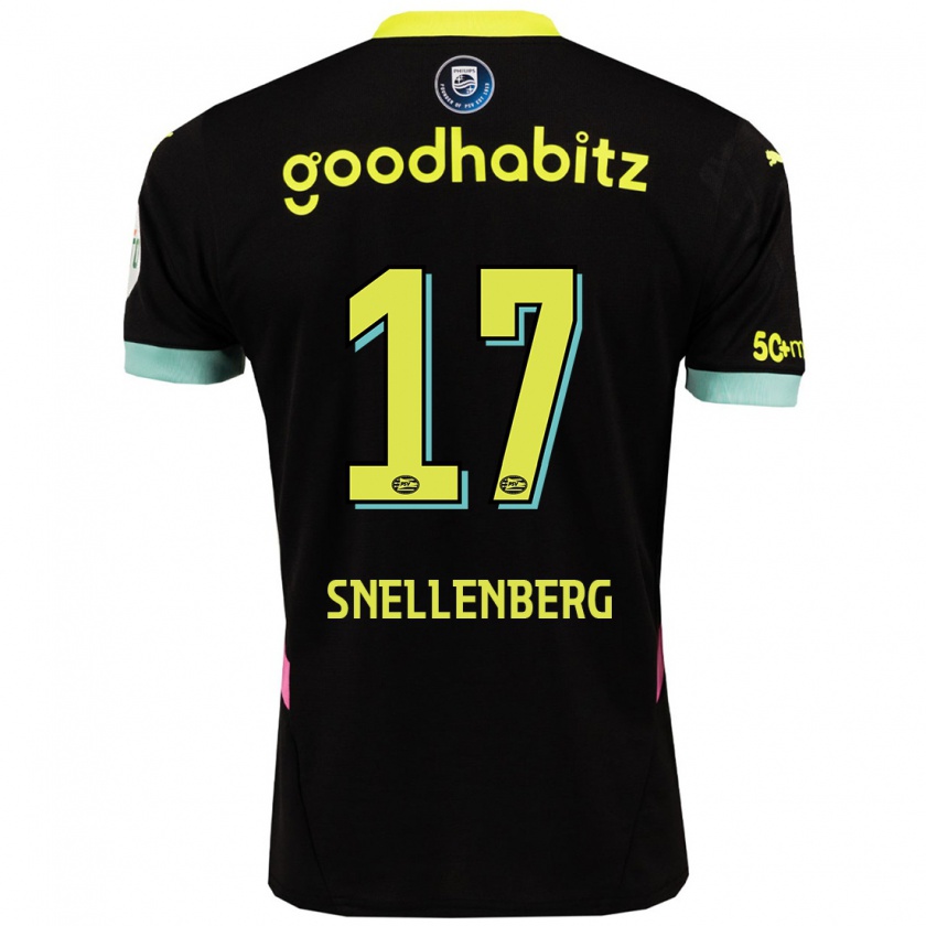 Kandiny Kinder Maxime Snellenberg #17 Schwarz Gelb Auswärtstrikot Trikot 2024/25 T-Shirt