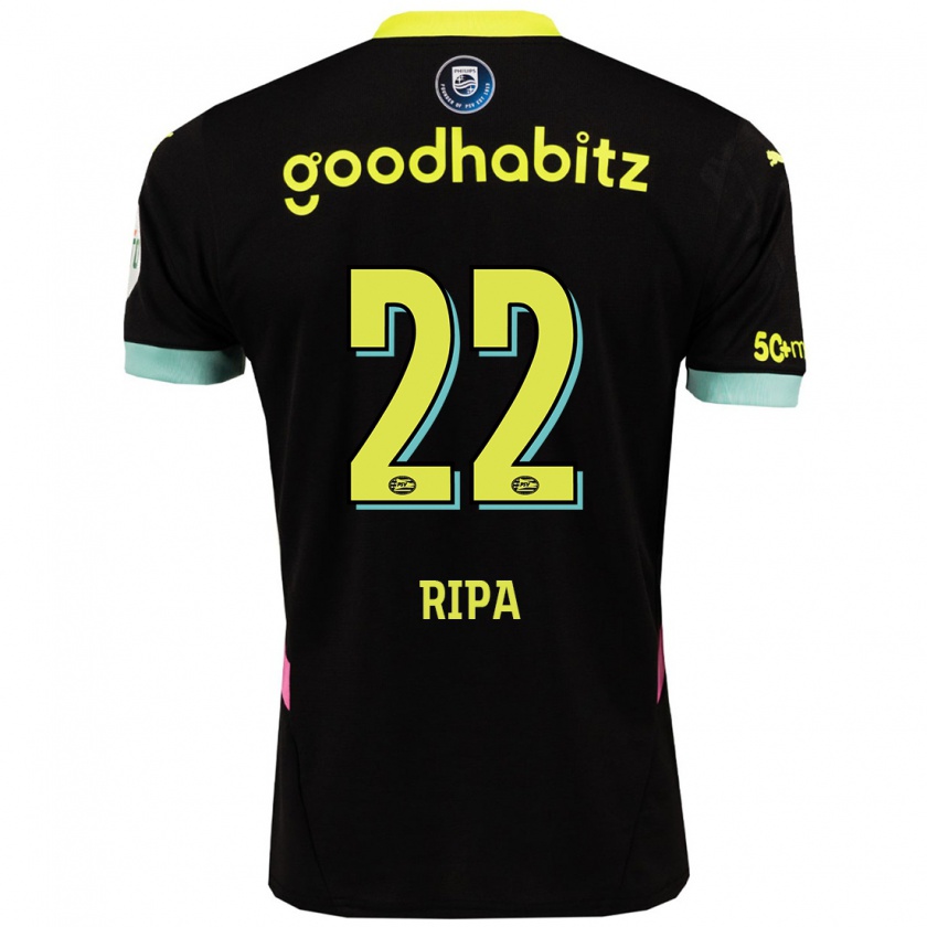 Kandiny Kinder Chimera Ripa #22 Schwarz Gelb Auswärtstrikot Trikot 2024/25 T-Shirt