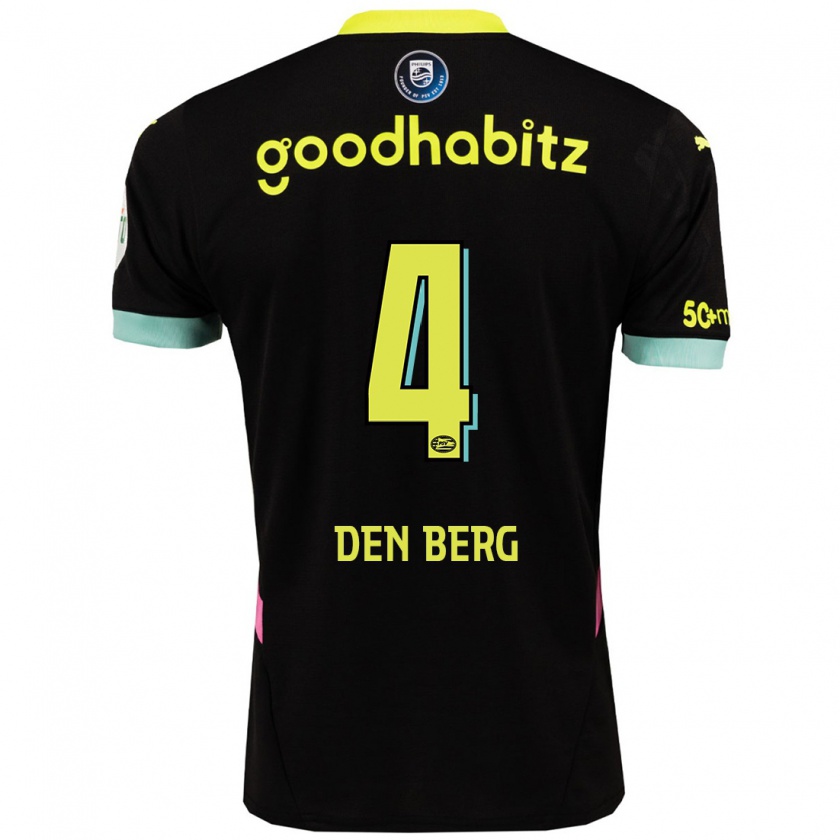 Kandiny Kinder Mandy Van Den Berg #4 Schwarz Gelb Auswärtstrikot Trikot 2024/25 T-Shirt