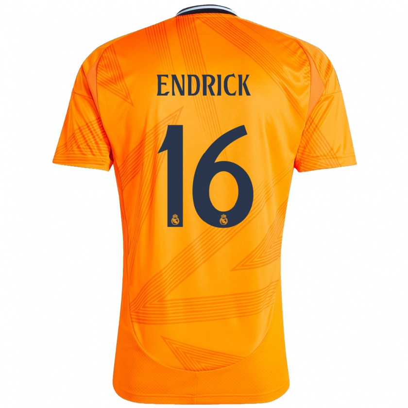 Kandiny Kinder Endrick #16 Orange Auswärtstrikot Trikot 2024/25 T-Shirt